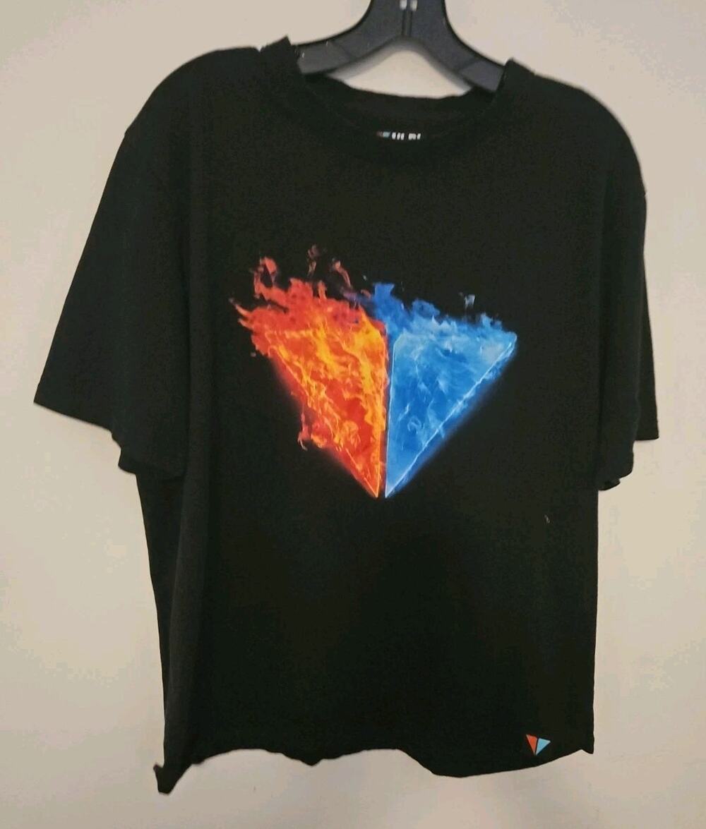 Viva La Dirt LEAGUE VLDL Graphic Tshirt Mens Sz XL Black RedOrange Blue